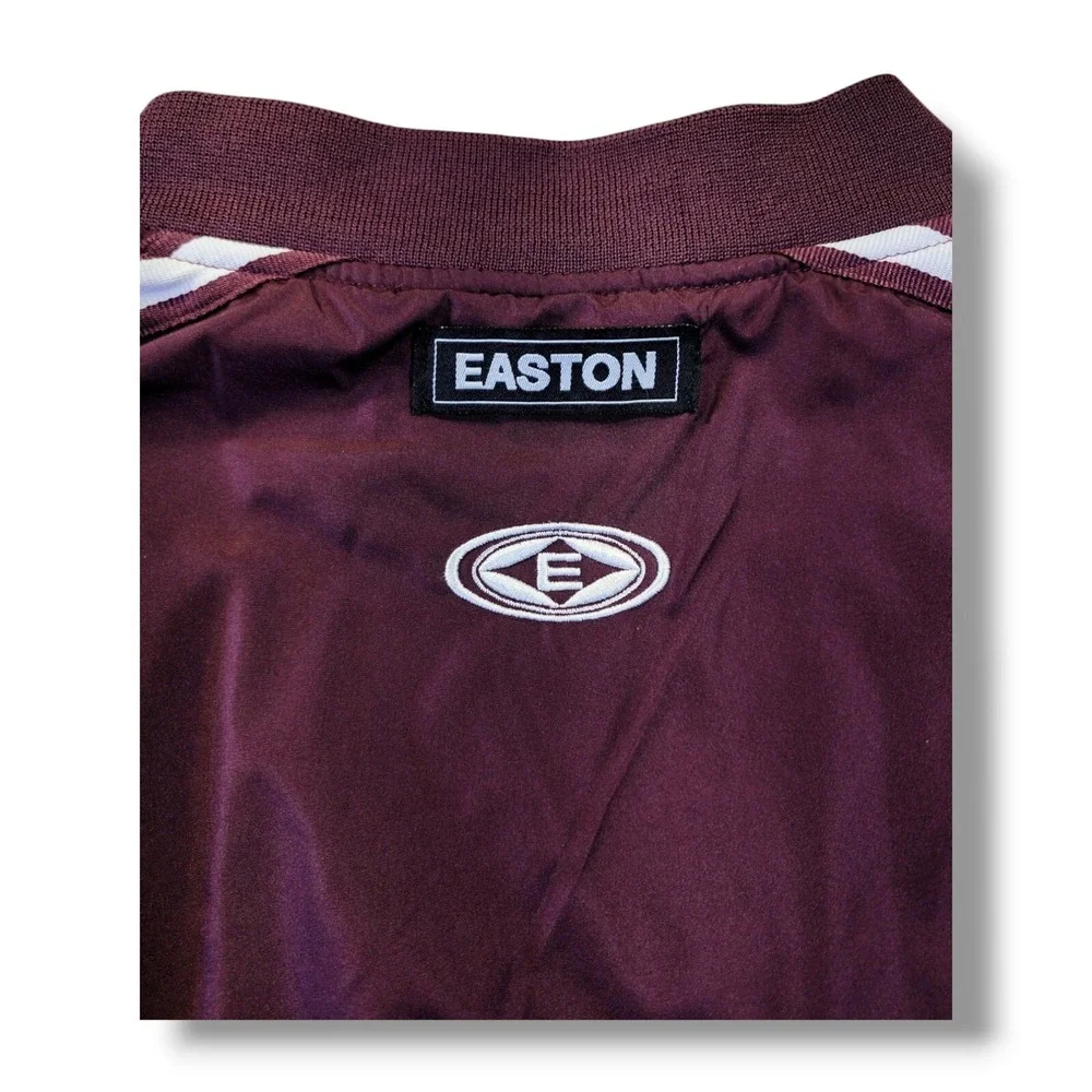 VTG Easton‎ S.A. Devils Pullover Vented Mesh Lined Maroon Windbreaker Size XS